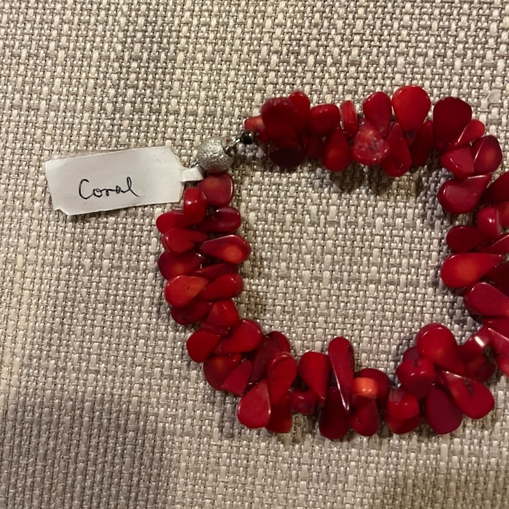 Women's Handmade Coral Bracelet